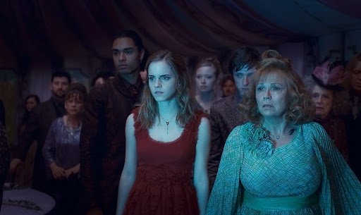 Emma Watson as Hermione Granger and Julie Walters as Molly Weasley (Deathly Hallows) 